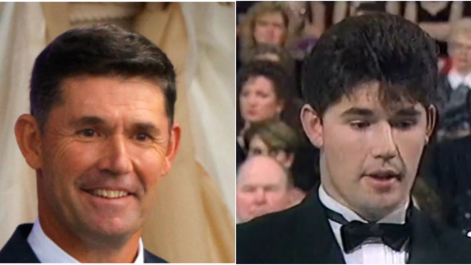 Padraig Harrington REACTS to hairstyle choice in TV clip from 1992